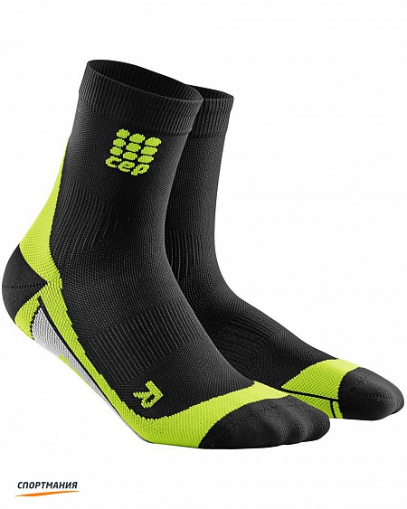 C10M-5G Средние носки CEP C10M черный, светло-зеленый