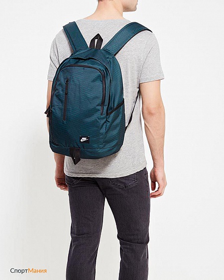 BA5231-332 Рюкзак Nike All Access Soleday Backpack бирюзовый, черный