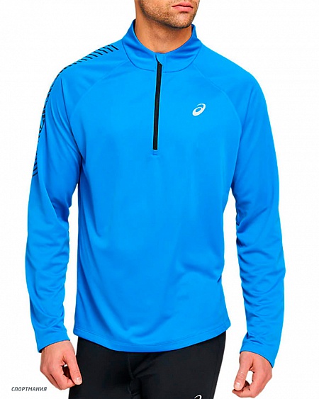 2011B053-400 Беговая рубашка Asics Icon LS 1/2 Zip Top голубой