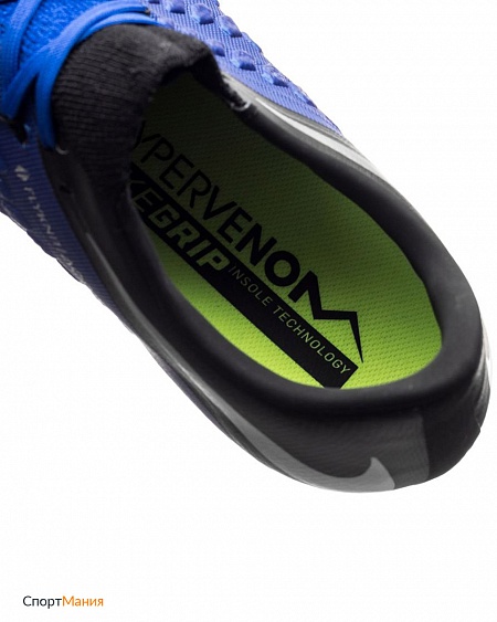 AJ3810-400 Бутсы Nike Hypervenom Phantom III Elite SG-PRO Anti-Clog синий, черный