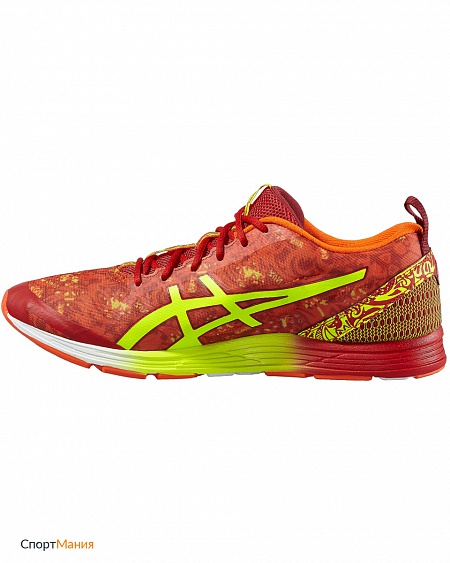 T628N-0907 Марафонки Asics Gel-Hyper Tri 2 красный, неоновый-желтый