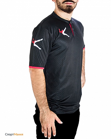 M1099-1012 Футболка игровая Legea Maglia Oporto черный, красный