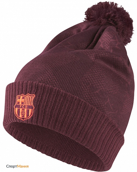 879674-681 Шапка Nike FCB Beanie коричневый, оранжевый