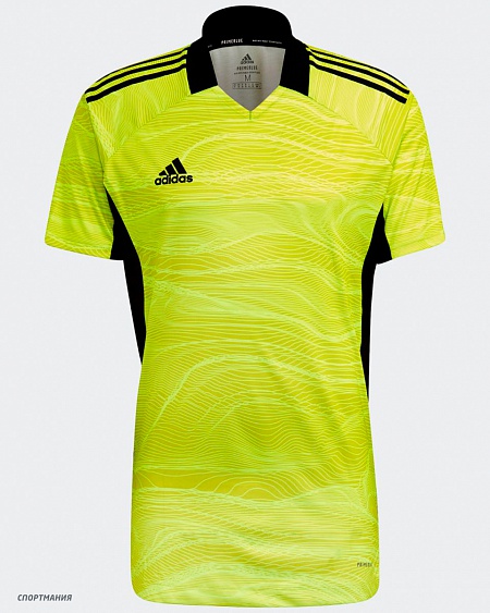 GF3587 Вратарская футболка Adidas Condivo GK 21 Jersey Primeblue неоновый-желтый, черный