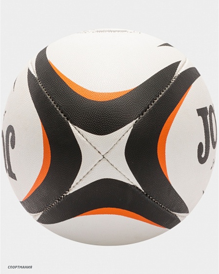 400742.201 Мяч Joma для регби J-Match белый, черный, оранжевый
