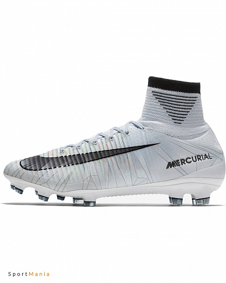 852511-401 Бутсы Nike Mercurial Superfly V Nike CR7 FG белый, черный