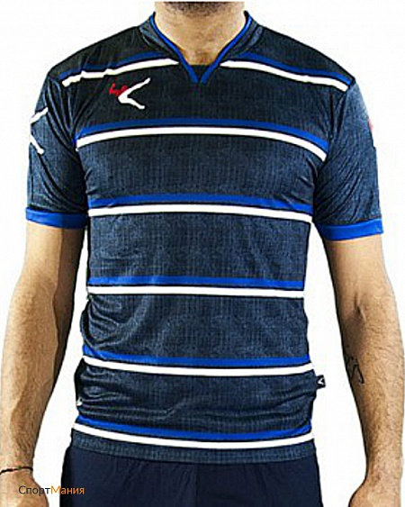 M1098-0203 Футболка игровая Legea Maglia Beira Jeans темно-синий, белый