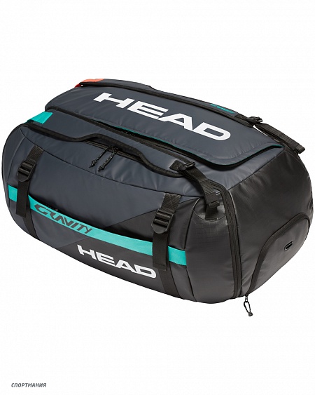283000-BKTE Сумка для тенниса Head Gravity Duffle Bag черный, зеленый, белый