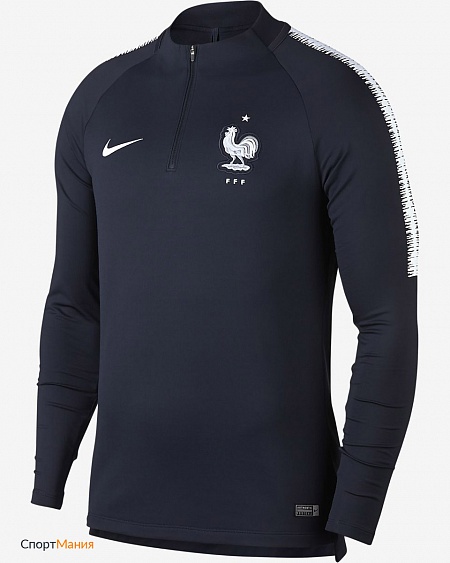 893337-451 Джемпер Nike FFF Dri-FIT Squad Drill темно-синий