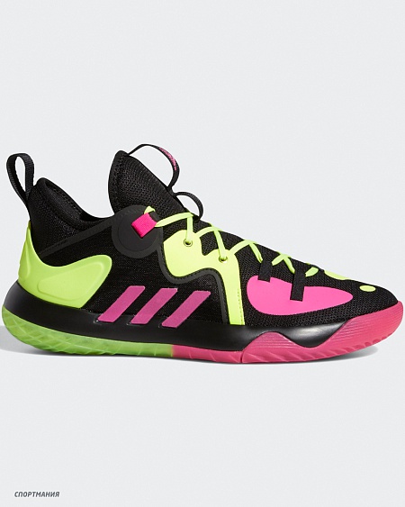 GZ2955 Кроссовки баскетбольные Adidas Harden Stepback 2 черный, салатовый, розовый