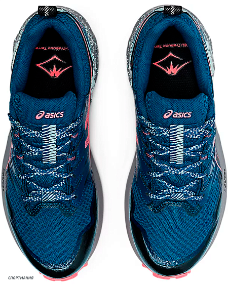 1012A902-402 Кроссовки для бега Asics Fujitrabuco Terra W синий, голубой, розовый, серый