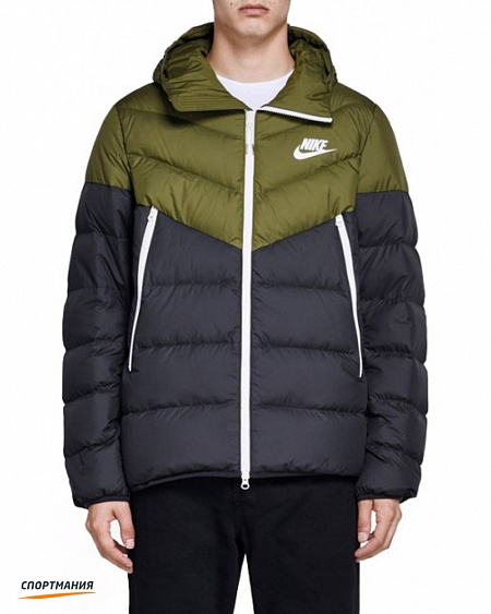 928833-395 Пуховик Nike Sportswear Windrunner Down Fill темно-синий, зеленый