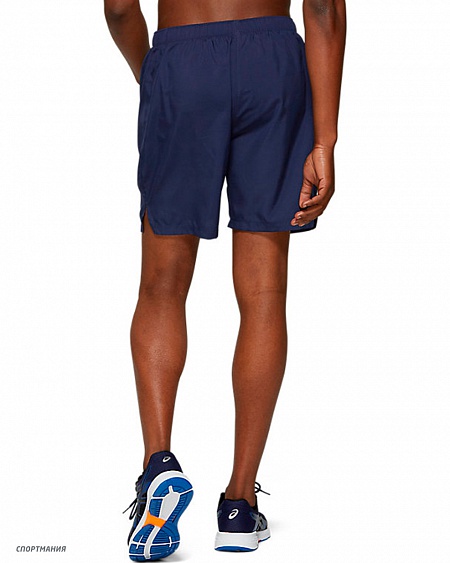 2011A015-404 Шорты для бега Asics Silver 7" Short темно-синий, белый