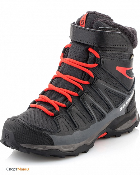 L39186700 Детские утепленные ботинки Salomon X-Ultra Winter GTX черный, красный, серый