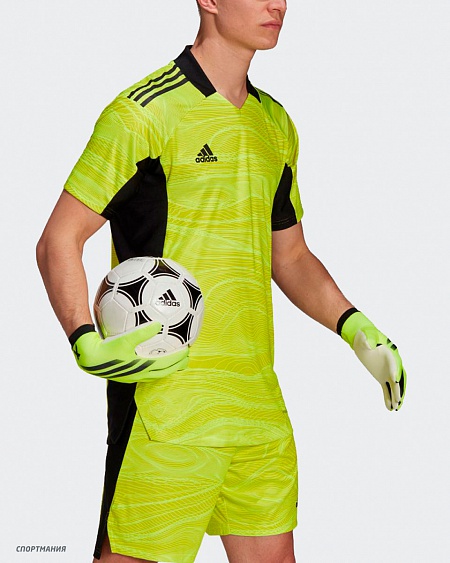 GF3587 Вратарская футболка Adidas Condivo GK 21 Jersey Primeblue неоновый-желтый, черный