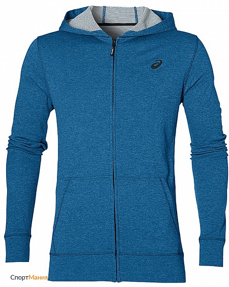 140926-8154 Толстовка на молнии мужская Asics Tech FZ Hoody голубой, серый