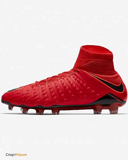 860643-616 Бутсы Nike Hypervenom Phantom III DF FG красный, черный