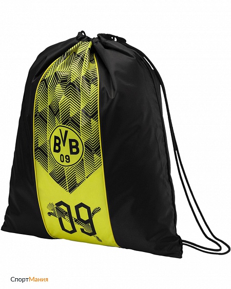 7530301 Сумка Puma BVB Fanwear Gym Sack черный, желтый