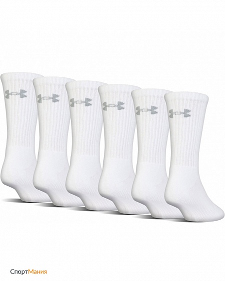 1312462-100 Носки Under Armour Charged Cotton 2.0 (6 шт.) белый
