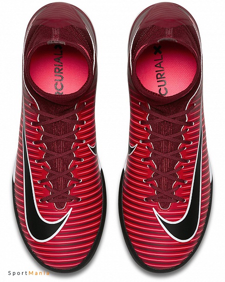831972-606 Шиповки детские Nike Mercurialx Proximo II DF красный, черный, белый