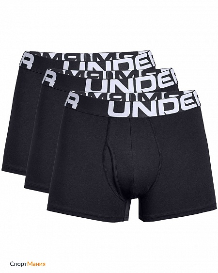 1327424-001 Трусы Under Armour Charged Cotton 3in (3 шт.) черный, серый