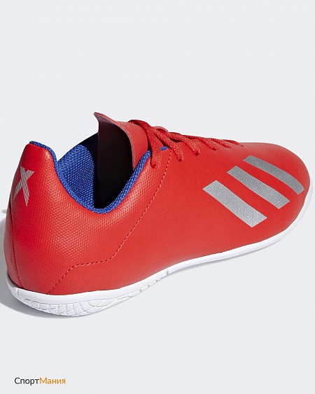 BB9410 Детские футзалки Adidas X 18.4 IN JR красный, серый, синий