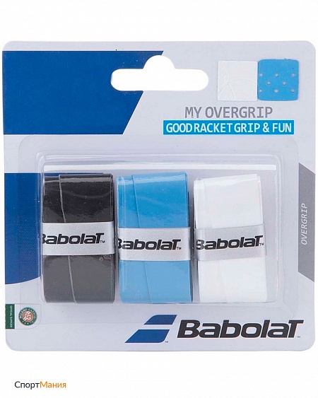 653045-164 Овергрип Babolat My Grip белый, черный, голубой