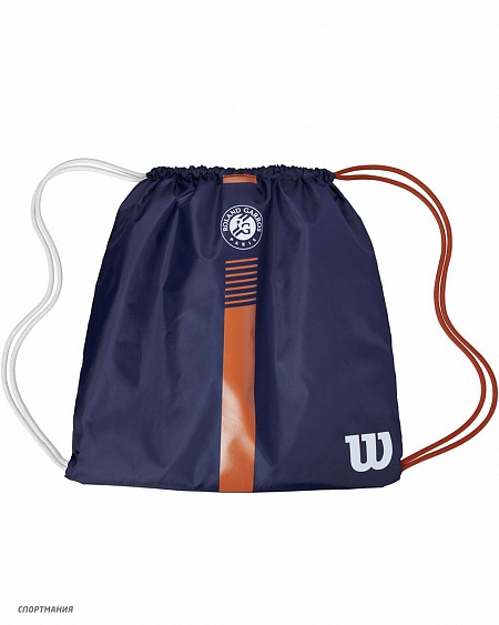 WR8007201 Рюкзак Wilson Roland Garros Cinch Bag темно-синий, коричневый, белый