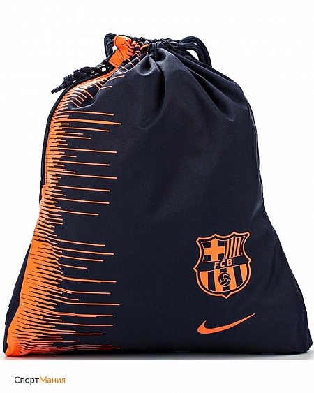 BA5413-451 Рюкзак-мешок Nike Barcelona FC Stadium темно-синий, оранжевый