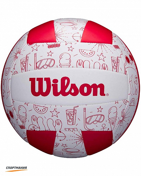 WTH10320XB Мяч волейбольный Wilson Seasonal белый, красный
