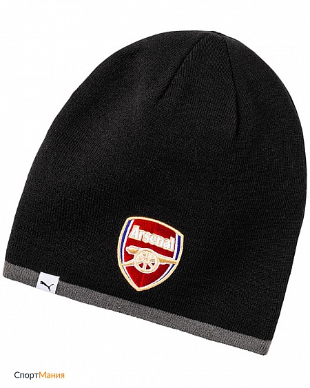 2181602 Шапка Puma Arsenal Reversible Beanie черный, красный