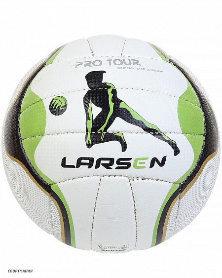 235994 Мяч волейбольный пляжный Larsen Pro Tour белый, зеленый, черный