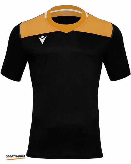 60010930 Регбийная футболка Macron Jasper черный, оранжевый