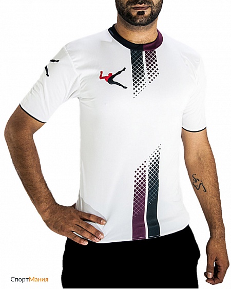 M1102-0810 Футболка игровая Legea Maglia Leira белый, бордовый