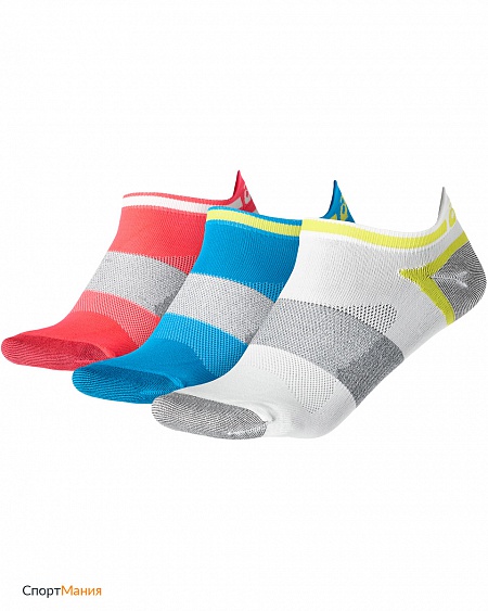 123458-8012 Беговые носки Asics Lyte sock (3 пары) красный, синий, белый