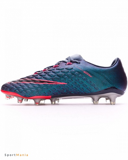 852567-400 Бутсы Nike Hypervenom Phantom III FG зеленый, голубой, розовый
