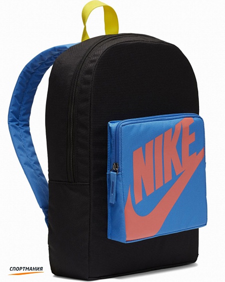 BA5928-013 Детский рюкзак Nike Classic синий, черный, оранжевый