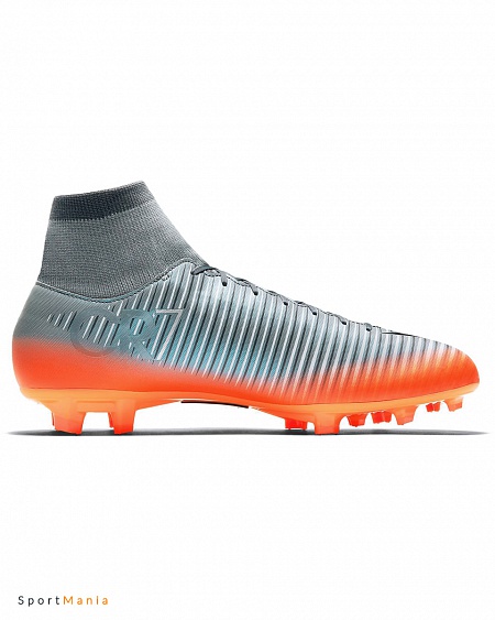 903605-001 Бутсы Nike Mercurial Victory VI Nike CR7 DF FG серый, оранжевый, черный