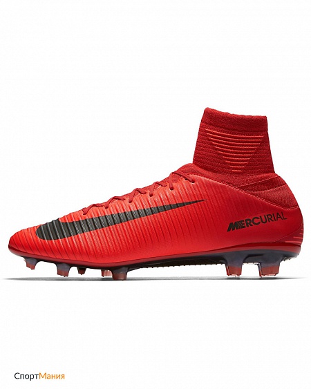 831961-616 Бутсы Nike Mercurial Veloce III DF FG красный, черный