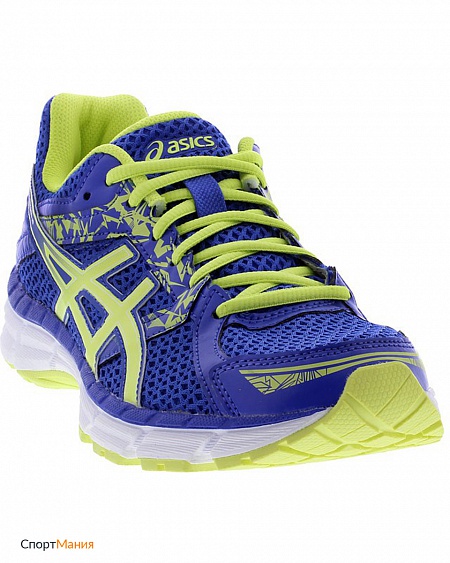 T5N6N-4885 Кроссовки беговые женские Asics Gel-Oberon 10 синий, светло-зеленый
