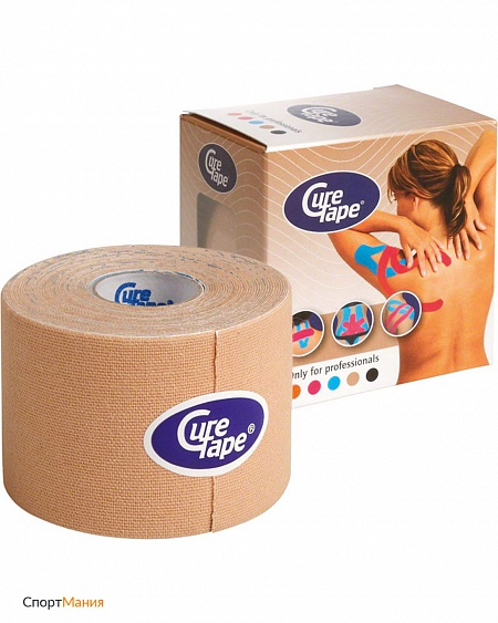 160103 Тейп кинезиологический CureTape, 5 см x 5 м телесный