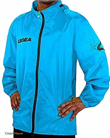 K207-0523 Ветровка детская с капюшоном Legea Cairo Tuono голубой