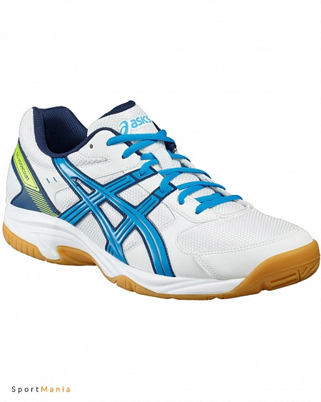 B40NQ-0143 Кроссовки мужские Asics Gel-visioncourt белый, голубой, темно-синий