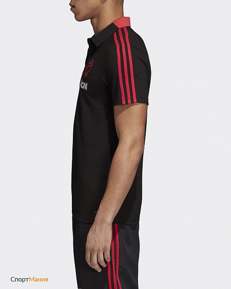 DP2278 Поло Adidas Manchester United Polo черный, красный
