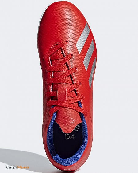BB9410 Детские футзалки Adidas X 18.4 IN JR красный, серый, синий