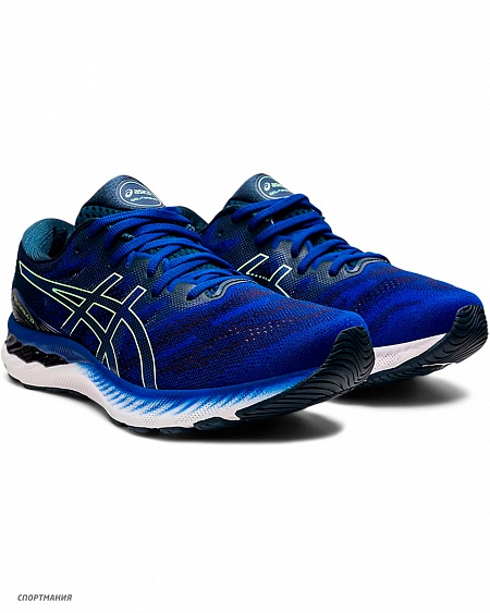 1011B004-404 Кроссовки беговые Asics Gel-Nimbus 23 синий, черный, белый, салатовый