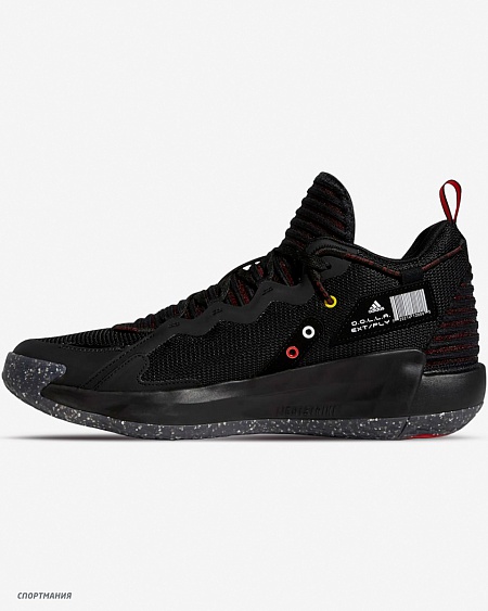 FY9939 Кроссовки баскетбольные Adidas Dame 7 черный, белый, красный