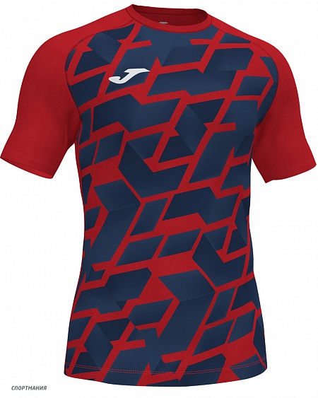 101905.603 Футболка Joma Myskin III красный, темно-синий, белый