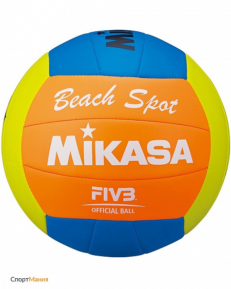 VXS-BSP2 Мяч для пляжного волейбола Mikasa VXS оранжевый, желтый, синий, белый