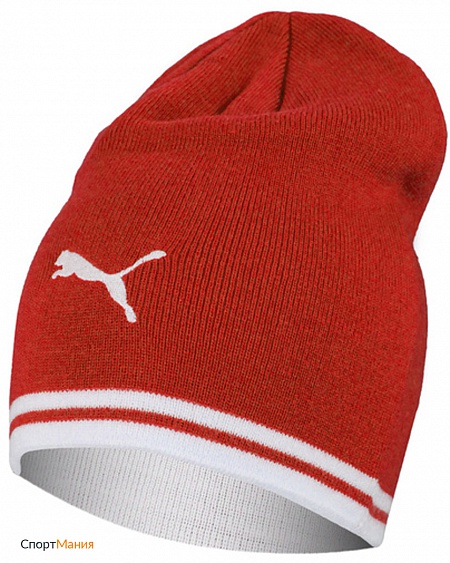 2121001 Шапка Puma Beanie S красный, белый